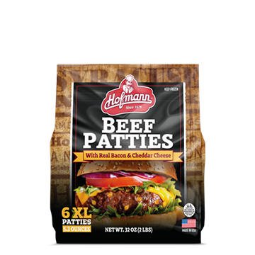 Hofmann XL Beef Patties With Bacon & Cheddar Cheese
