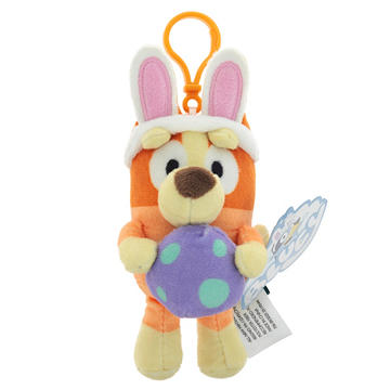Animal Adventure Bluey Bingo with Egg Easter Plush Backpack Clip