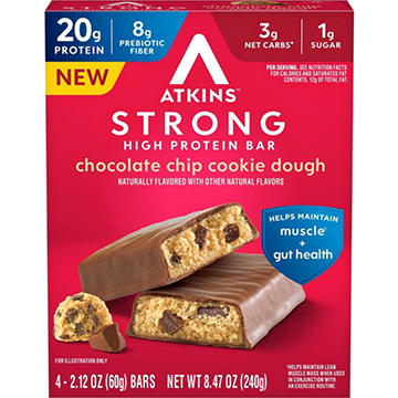 Atkins Strong 20g High Protein Bar - Chocolate Chip Cookie Dough
