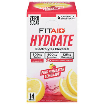 LIFEAID FITAID Hydrate Pink Himalayan Lemonade