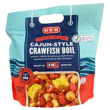 H-E-B Frozen Cajun-Style Steam in Bag Crawfish Boil