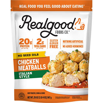 Real Good Foods Co. Frozen Italian Style Chicken Meatballs