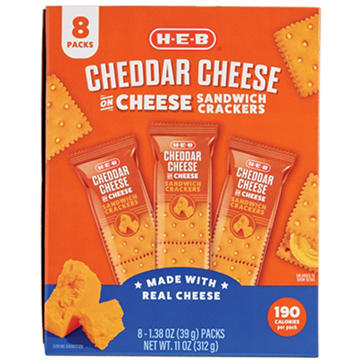 H-E-B Cheddar Cheese on Cheese Sandwich Crackers