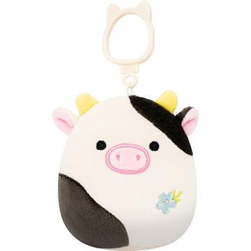 Squishmallows Cow Easter Plush Backpack Clip