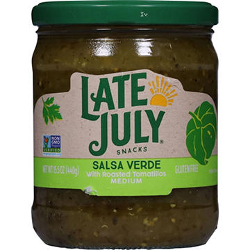 Late July Salsa Verde with Roasted Tomatillos - Medium