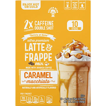 Frozen Bean Latte & Frappe Mix Flavored Coffee Packets - Caramel Macchiato