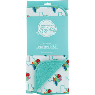 Destination Holiday Floral Texas Reversible Drying Mat