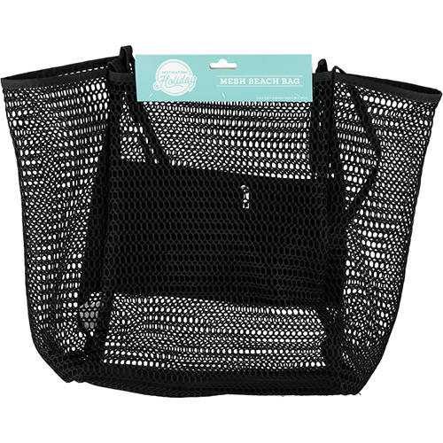 Destination Holiday Mesh Beach Bag - Black - Shop Seasonal decor