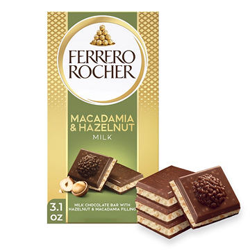 Ferrero Rocher Macadamia & Hazelnut Milk Chocolate Bar