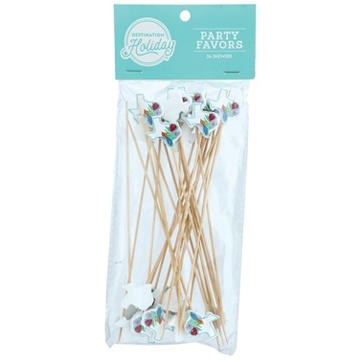 Destination Holiday Texas Floral Skewers, 8 in