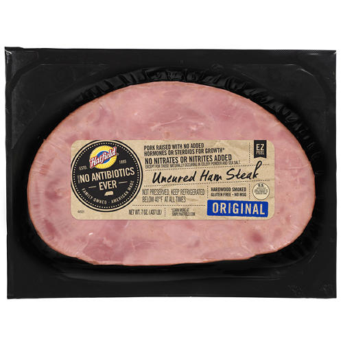 Hatfield Uncured Ham Steak - Hardwood Smoked