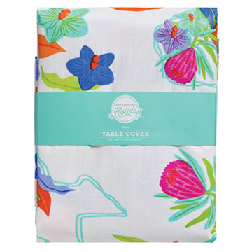 Destination Holiday Floral Texas PEVA Table Cover