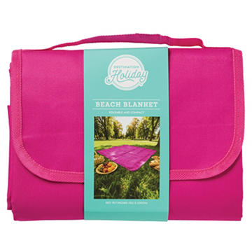 Destination Holiday Foldable Beach Blanket - Pink