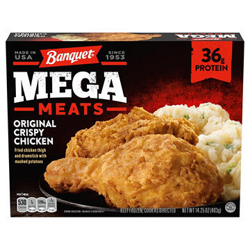 Banquet Mega Meats 36g Protein Original Crispy Chicken Frozen Meal