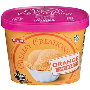 H-E-B Creamy Creations Orange Sherbet