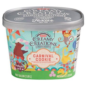 H-E-B Creamy Creations Carnival Cookie Ice Cream