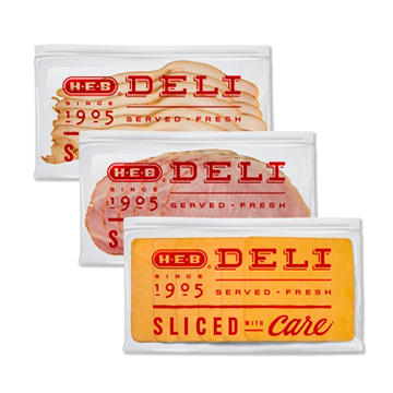 H-E-B Deli Post Oak Turkey, Ham & Cheddar Cheese Trio Pack Bundle, Sandwich Sliced