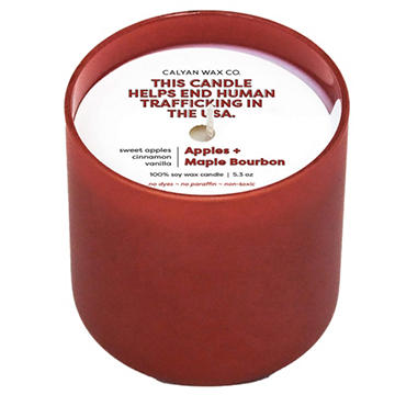 Calyan Wax Co. 100% Soy Wax Candle - Apples + Maple Bourbon
