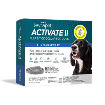 Tevra Pet Activate II Flea and Tick Collar for Dogs