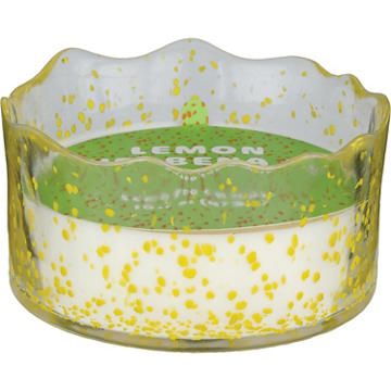 Destination Holiday Lemon Verbena & Citronella Scented Spotted Glass Candle