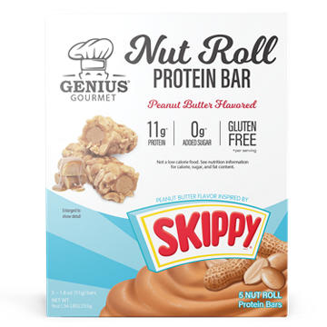 Genius Gourmet Skippy Nut Roll 11g Protein Bar - Peanut Butter 