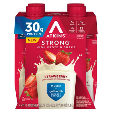 Atkins Strong Strawberry High Protein Shake - 30g Protein