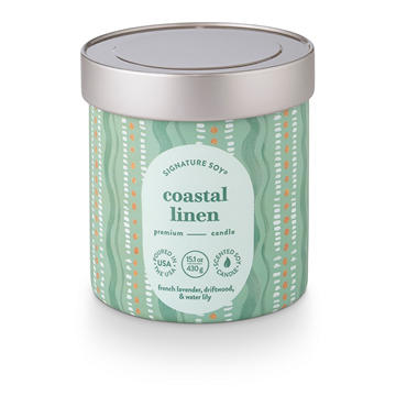 Signature Soy Coastal Linen Scented Jar Candle