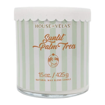 House of Velas Sunlit Palm Trees Scented Natural Wax Blend Candle