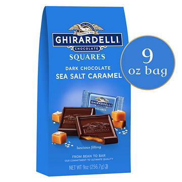 Ghirardelli Dark Chocolate Sea Salt Caramel Squares
