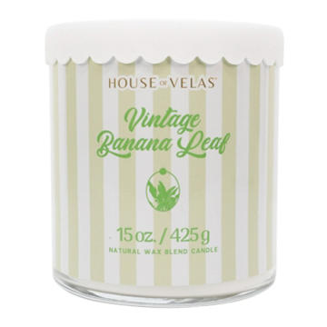 House of Velas Vintage Banana Leaf Scented Natural Wax Blend Candle