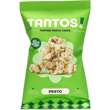 Tantos Pesto Puffed Pasta Chips