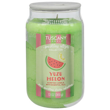 Tuscany Candle Yuzu Melon Scented Sparkling Seltzer Collection Candle