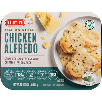 H-E-B Fully Cooked Italian Style Chicken Alfredo