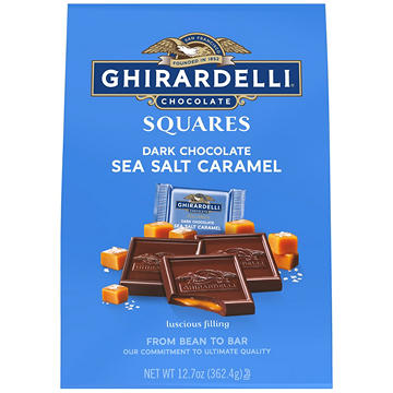 Ghirardelli Dark Chocolate Sea Salt Caramel Squares