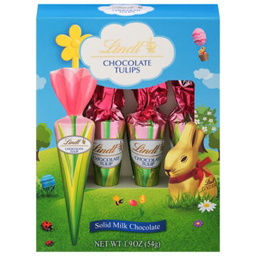 Lindt Solid Milk Chocolate Easter Tulips, 4 pk