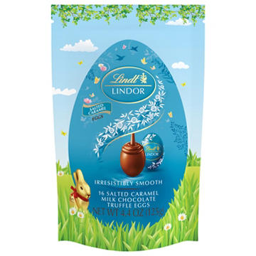 Lindt Lindor Salted Caramel Milk Chocolate Easter Eggs, 16 pc