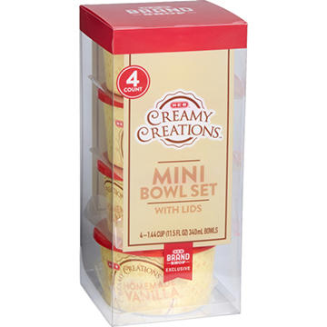 H-E-B Brand Shop Creamy Creations Mini Bowl Set with Lids