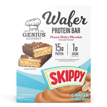 Genius Gourmet Skippy Wafer 15g Protein Bars