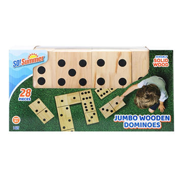 So! Summer Jumbo Wooden Dominoes Set