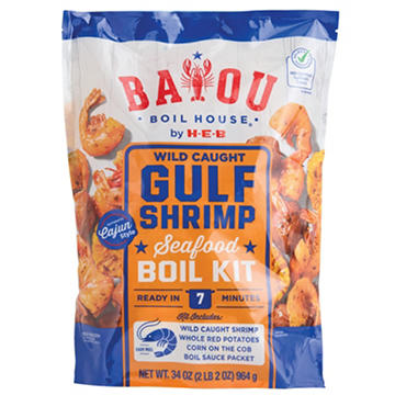 Bayou Boil House by H-E-B Wild Caught Gulf Shrimp Seafood Boil Kit