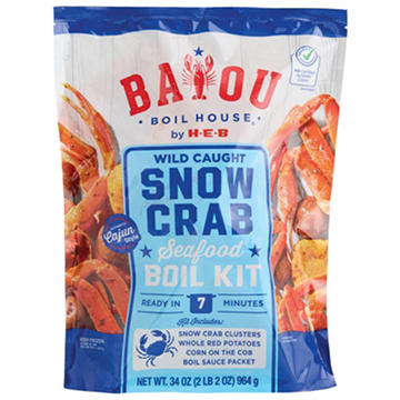 Bayou Boil House by H-E-B Wild Caught Snow Crab Seafood Boil Kit