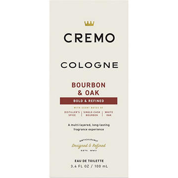 Cremo Men's Spray Cologne - Bourbon & Oak