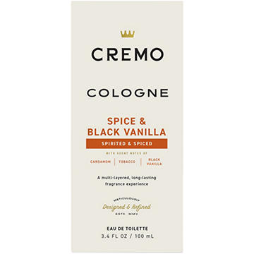 Cremo Men's Spray Cologne - Spice & Black Vanilla
