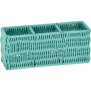 Destination Holiday Rattan Utensil Holder - Teal
