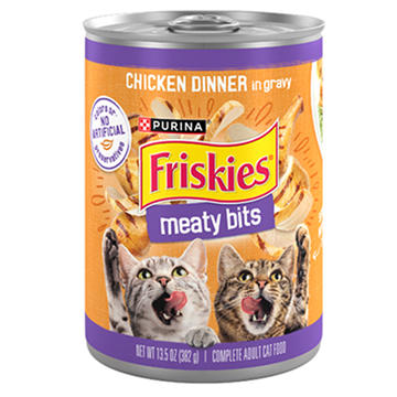 Friskies Purina Meaty Bits Wet Cat Food - Chicken Dinner in Gravy