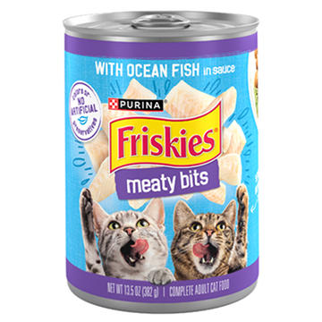 Friskies Purina Meaty Bits Wet Cat Food - Ocean Fish