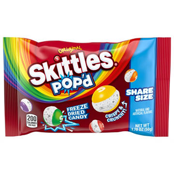 Skittles Pop'd Original Freeze Dried Candy - Share Size