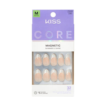 KISS CORE Magnetic Shimmer & Shine Nails -  Patchouli (White Almond Medium Nails)
