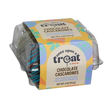 Once Upon a Treat by H-E-B Milk Chocolate Cascarones Easter Eggs Filled with Sprinkles, 4 ct