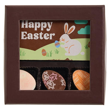 Once Upon a Treat by H-E-B Milk Chocolate Bar & Assorted Truffles Easter Gift Box, 4 pc